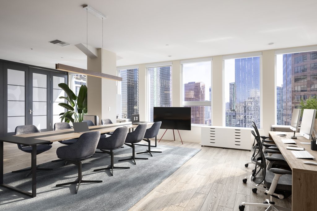 modern boardroom with ventilation, and technology