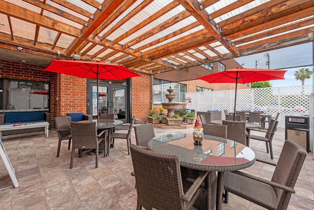 Courtyard seating area