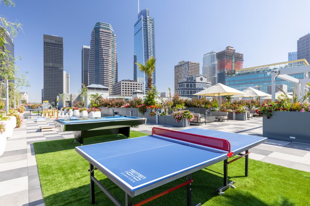 1010 Downtown in Los Angeles rooftop terrace sport space