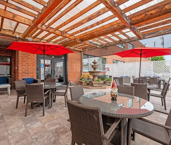Courtyard seating area