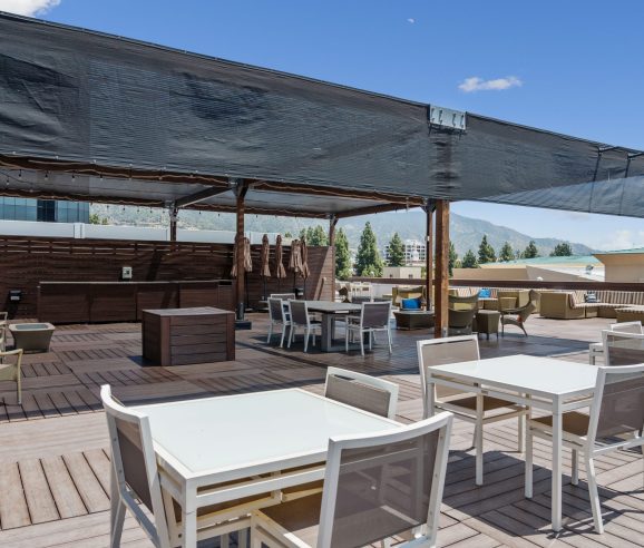 Elevated dining space